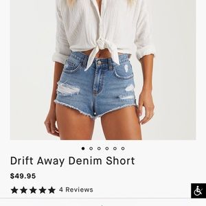 NWT Billabong “Drift Away” denim shorts